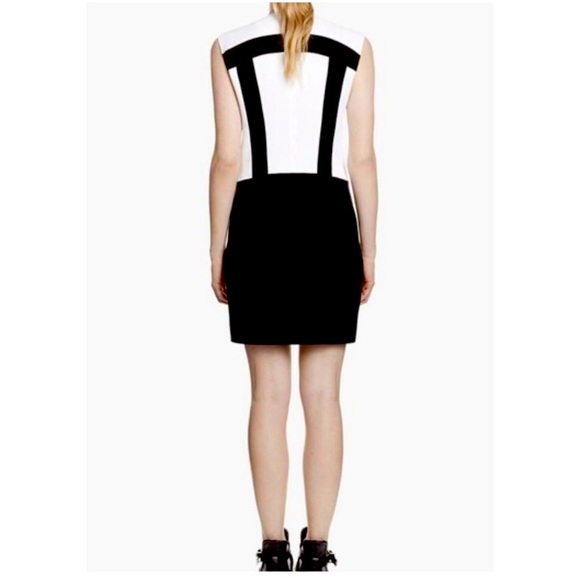 𝐒𝐀𝐍𝐃𝐑𝐎 𝐏𝐀𝐑𝐈𝐒 Blacm/White zippered dress - Picture 3 of 4